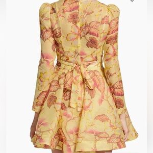 Zimmerman Matchmaker Silk-Linen Floral Minidress